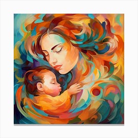 Mother And Child 22 Canvas Print