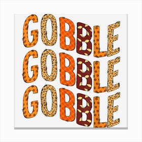 Dabbing Turkey Gobble Til You Wobble Thanksgiving Men Women Canvas Print