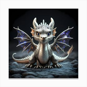 Cute Dragon 3d Illustration Canvas Print