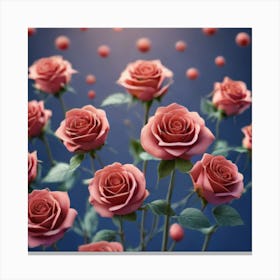 Pink Roses 1 Canvas Print