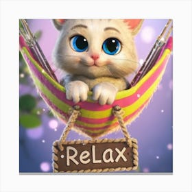 Cat In A Hammock Canvas Print