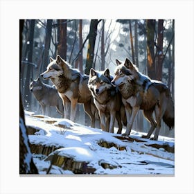 Wolf Pack 2 Canvas Print