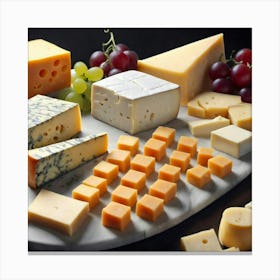 Party Tray Cheeses 1 Canvas Print