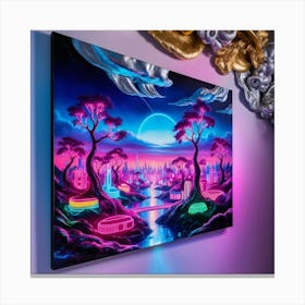 Neon City Canvas Print