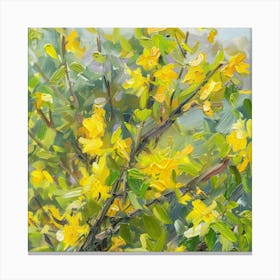 Yellow Azaleas Canvas Print