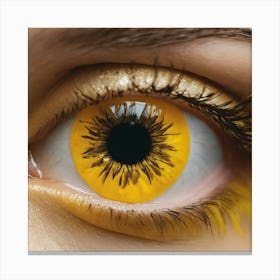 Yellow Contact Lenses Canvas Print