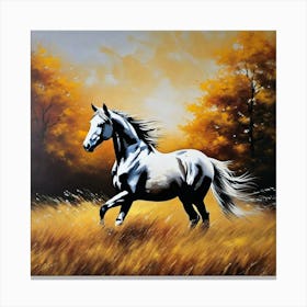 Horse In The Field 6 Canvas Print