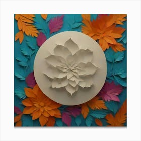 Paper Flower Art Canvas Print