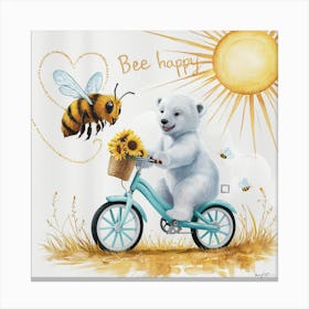 Bee Happy: Whimsy on Wheels 1 Canvas Print