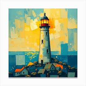 Lighthouse At Sunset 7 Canvas Print