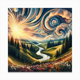 Hypnotic Dreams River Canvas Print