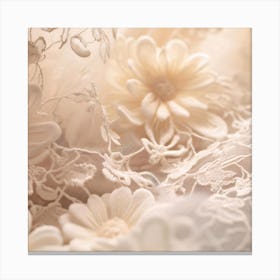 Lace And Flowers 6 Canvas Print