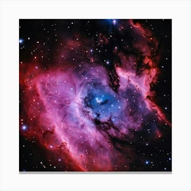 A Galaxy Of Hues Blending Forming A Celestial Pink Nebula Radiant In Cosmic Space Captured As If (3) Canvas Print