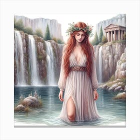 Aphrodite in a pond1 Canvas Print