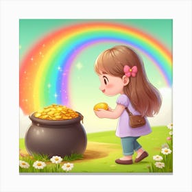 I found a gold pot at the end of the rainbow Canvas Print