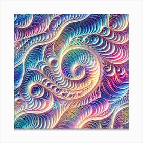 Abstract Fractal Art swirl pattern Canvas Print