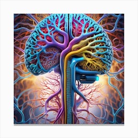 Brain And Spinal Cord 25 Canvas Print