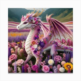 Dragon In The Meadow Canvas Print