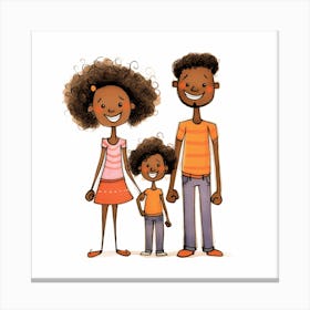 Afro-American Family Canvas Print