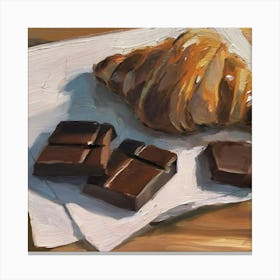 Chocolate Croissant Canvas Print