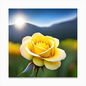 Yellow Rose Canvas Print