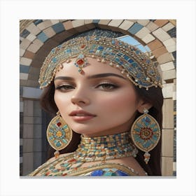 Lady of the Mosaic Canvas Print