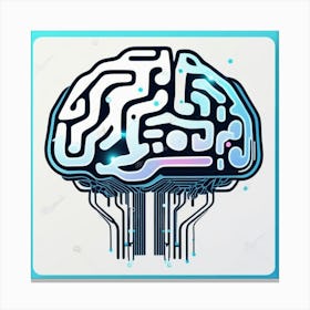 Brain With Circuit Board 6 Canvas Print