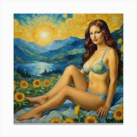 Sunflower Girl sg Canvas Print