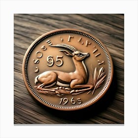 An Old South African Coin 6 Canvas Print