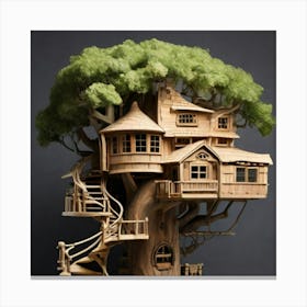 A stunning tree house that is distinctive in its architecture 12 Canvas Print