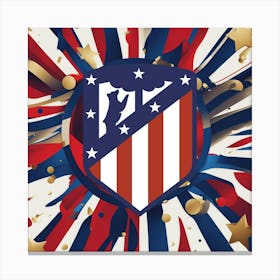 Atlético de Madrid Logo Wall Art 16 Canvas Print