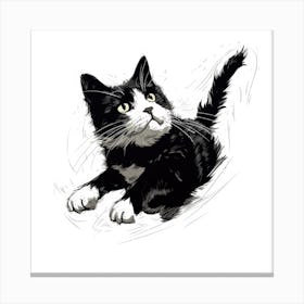 Cat Drawing Canvas Print