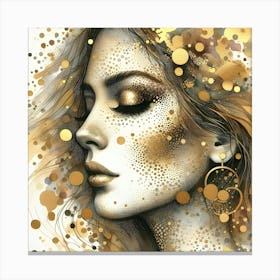 Gold Confetti Canvas Print