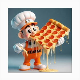 Pizza Man 1 Canvas Print