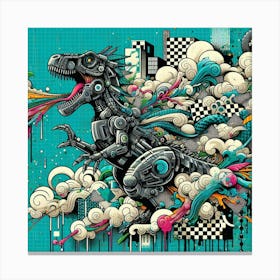 Robot Dinosaur Canvas Print