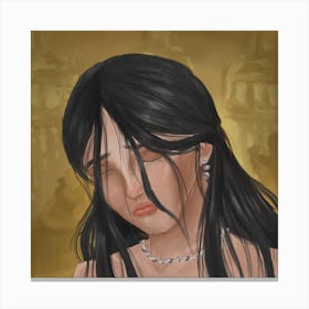 sad girl Canvas Print