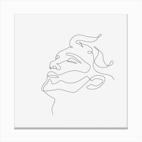 Abstract man line art Canvas Print