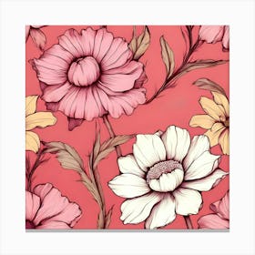 Pink Flowers 5 Canvas Print