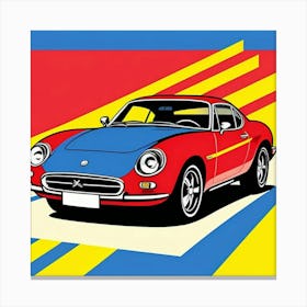 Urban Road Adventure in Pop Art Style Canvas Print