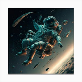 Astronaut In Space Canvas Print