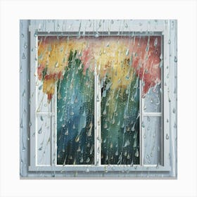 Rainy Window Canvas Print
