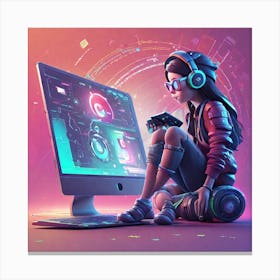 Gamer Girl 1 Canvas Print