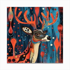 Deer colors 2 Canvas Print