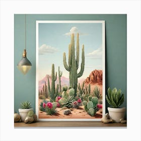 Desert Cactus Canvas Print