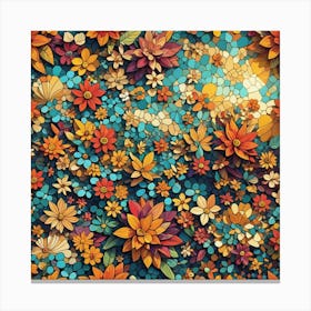 Abstract Floral Pattern Canvas Print