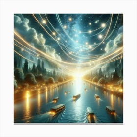 City Under The Stars Canvas Print