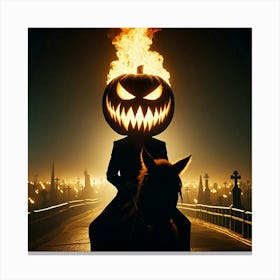 Flamingpumpkin2 Canvas Print