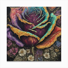 Rainbow Rose 1 Canvas Print