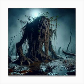 Tree In A Swamp Canvas Print