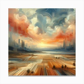 Abstract Horizons 6 Canvas Print